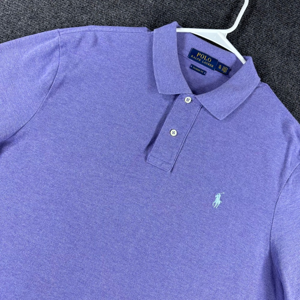 Polo Ralph Lauren Polo Shirt Mens XL Extra Large Purple Classic Fit Short Sleeve